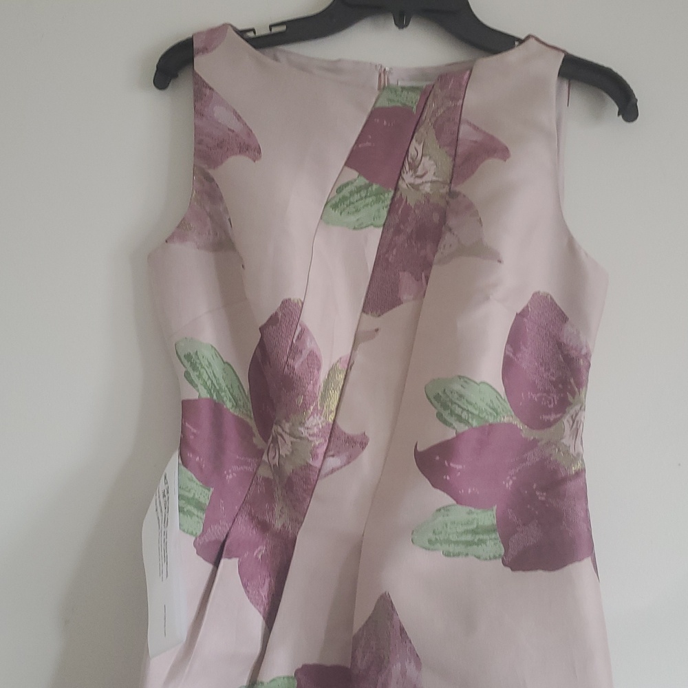 NWUT KAY  UNGER NEW YORK PALMER FLORAL JACQUARD HI-LOW GOWN - Picture 6 of 15